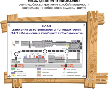 Схема движения (тип c, 1,5х1,5 метра, пластик) - Охрана труда на строительных площадках - Схемы движения - магазин "Охрана труда и Техника безопасности"